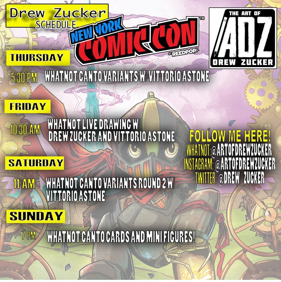 Drew Zucker- (@drew_zucker) on Twitter photo Round up time! If you missed it yesterday <a href="/NYComicConRP/">New York Comic Con ᴿᴾ</a> I announced I’ve done a #G.I.joe cover! Part of <a href="/Skybound/">Skybound Entertainment</a> emerging universe this cover will drop on <a href="/Whatnot/">Whatnot</a> on 11/29! Today though I’ll be live sketching with <a href="/AstoneVittorio/">Vittorio Astone</a>, see you there
whatnot.com/s/4sIMk9rI
#NYCC Round up time! If you missed it yesterday <a href="/NYComicConRP/">New York Comic Con ᴿᴾ</a> I announced I’ve done a #G.I.joe cover! Part of <a href="/Skybound/">Skybound Entertainment</a> emerging universe this cover will drop on <a href="/Whatnot/">Whatnot</a> on 11/29! Today though I’ll be live sketching with <a href="/AstoneVittorio/">Vittorio Astone</a>, see you there
whatnot.com/s/4sIMk9rI
#NYCC