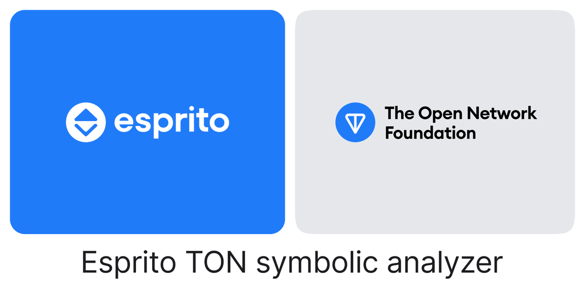 espritoxyz's tweet photo. Sorry for being silent, Esprito Protocol team has worked on product strategy and functionalities.

In August we signed a grant agreement with the TON Foundation for development of TON symbolic analyzer, which we named Esprito TSA.  

https://t.co/RysZpNWZCY https://t.co/Fv40iEjCDX