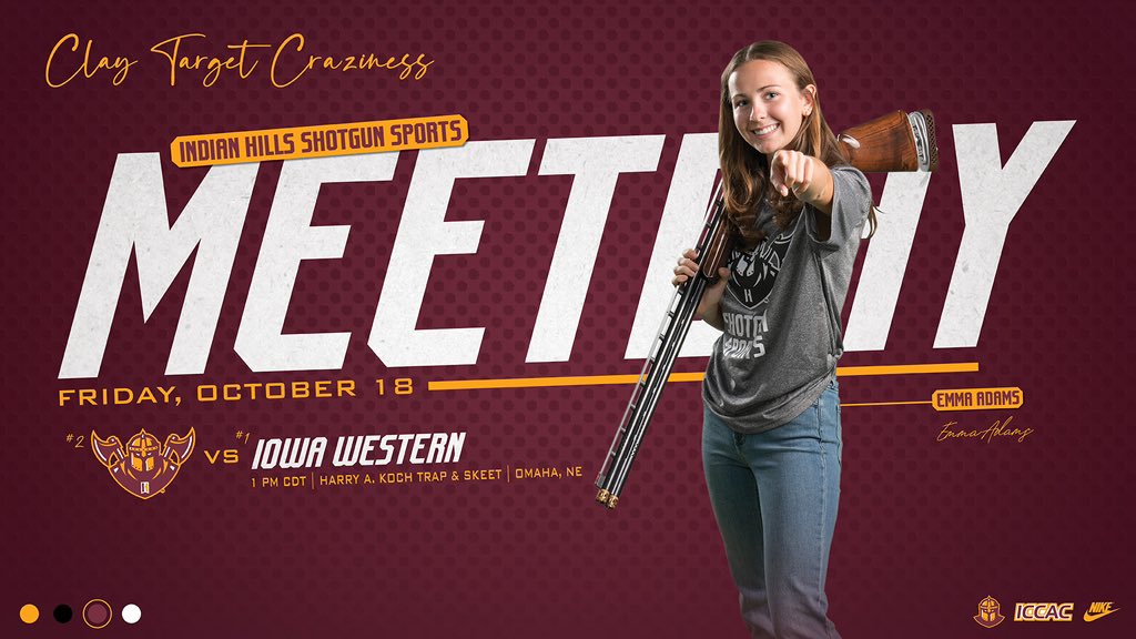 GETTING’ CRAY-CRAY!  No. 2-seeded <a href="/IHCCshoot/">Indian Hills Shotgun Sports</a> shoots for a berth in the inaugural <a href="/ICCACSports/">ICCAC Sports</a> Clay Target Craziness Championship this afternoon in Omaha, NE as the Warriors take on top-seeded <a href="/GoReivers/">Iowa Western Reivers</a> in the semifinals.
 
#WeAreWarriors | #WarriorNation