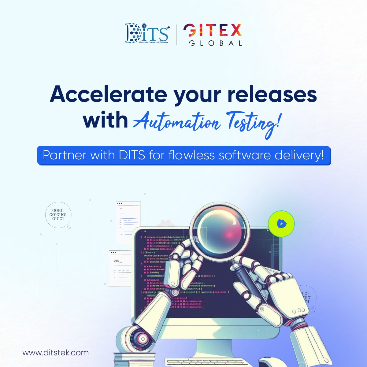 DitsTek's tweet image. Why waste time on repetitive manual tests when automation can do the heavy lifting?
Automation testing speeds up development, improves quality, and ensures a seamless user experience.
#AutomationTesting #FasterDevelopment