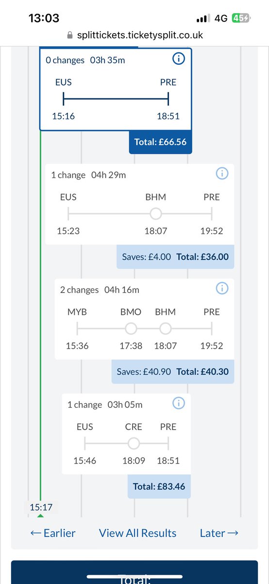 Michael Buchanan (@bbcmbuchanan) on Twitter photo So I went to <a href="/TicketySplitUK/">Tickety Split</a> and I can travel for £66 on the train that <a href="/AvantiWestCoast/">Avanti West Coast</a> want £181 for. As I said, madness. So I went to <a href="/TicketySplitUK/">Tickety Split</a> and I can travel for £66 on the train that <a href="/AvantiWestCoast/">Avanti West Coast</a> want £181 for. As I said, madness.