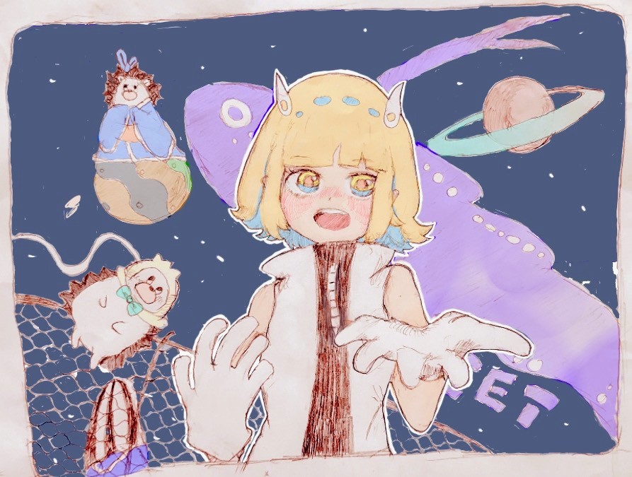 ハゼ馳せる果てるまで5周年おめでとうございます！
このMVと曲の世界観のおかげでずとまよにどっぷりとハマりました！！
絵は再掲ですが何卒！
#ずとまよファンアート