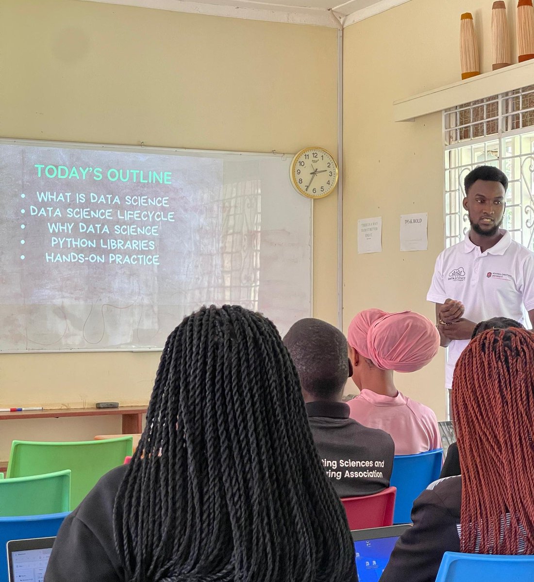 DataScienceUCU's tweet photo. In conjunction with the @ucu_csea, our intro to Data Science in Python session is ongoing at the Innovation Hub at @UCUniversity ... Grateful to the @ucucoffeeclub for allowing us to use their space. 
Feel free to come join in as we fuel your dreams in code. https://t.co/4BeucZSQJ8