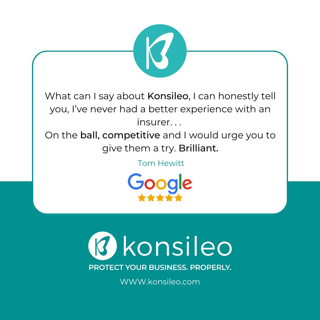 Well, we couldn't be happier to receive feedback like this.... If you're looking for honest and competitive commercial insurance for your business, give us a call on: 020 8148 9492 or visit konsileo.com #Konsileo #Insurance #CommercialInsurance #FeelGoodFriday