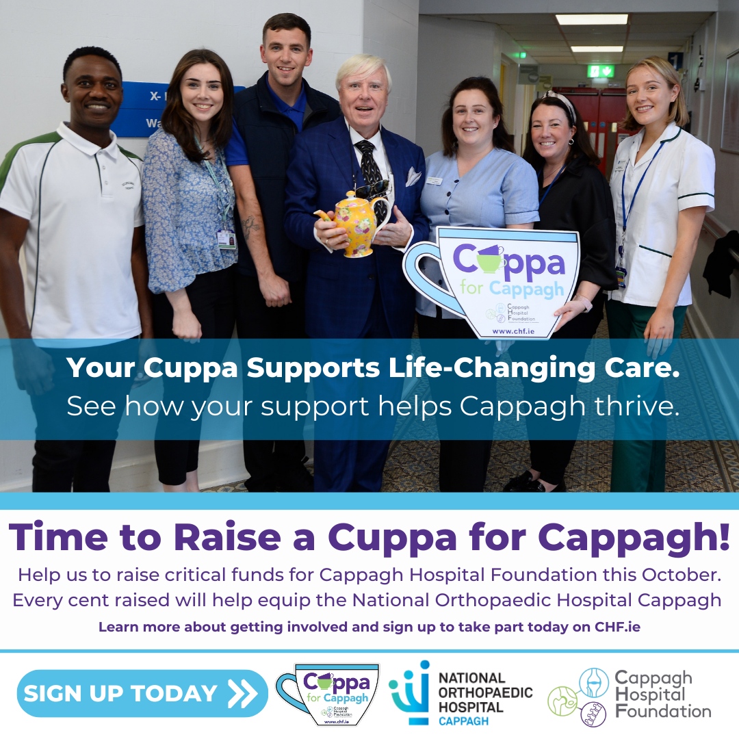 CappaghHospFoun's tweet photo. ☕ Every cuppa raised helps fund vital projects at the National Orthopaedic Hospital Cappagh. From advanced treatments to rehabilitation services, your support is changing lives. 💙

Host your own Cuppa for Cappagh and help us continue to provide world-class care.

💙 𝗖𝗮𝗽?... https://t.co/sTq4gaFlyR