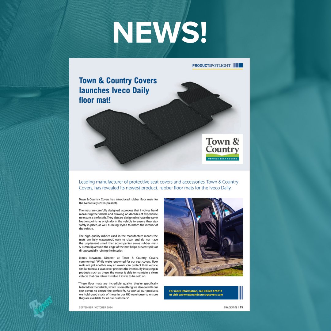 Another great piece of coverage on our new Iveco Daily floor mats!