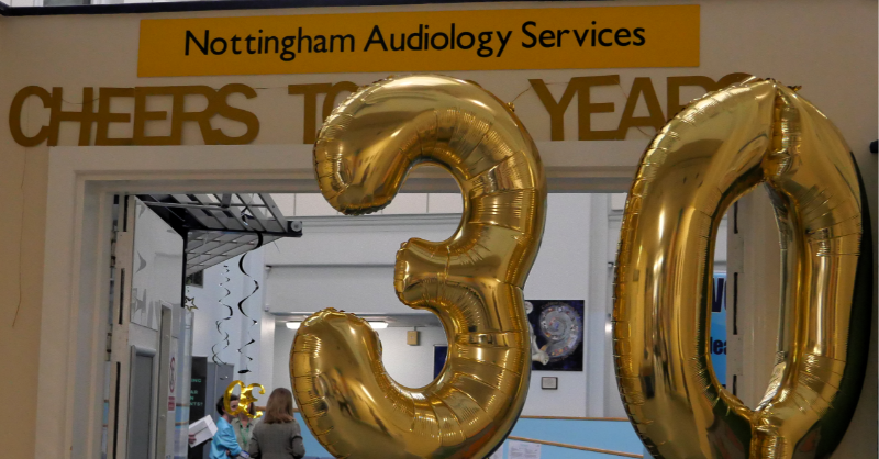 nottmhospitals's tweet photo. A celebration event was held this week for the 30th anniversary of audiology services at Ropewalk House. 

Before the refurbishment of Ropewalk House in 1994, audiology services were in a building across the street, and a lot has changed in the past 30 years.