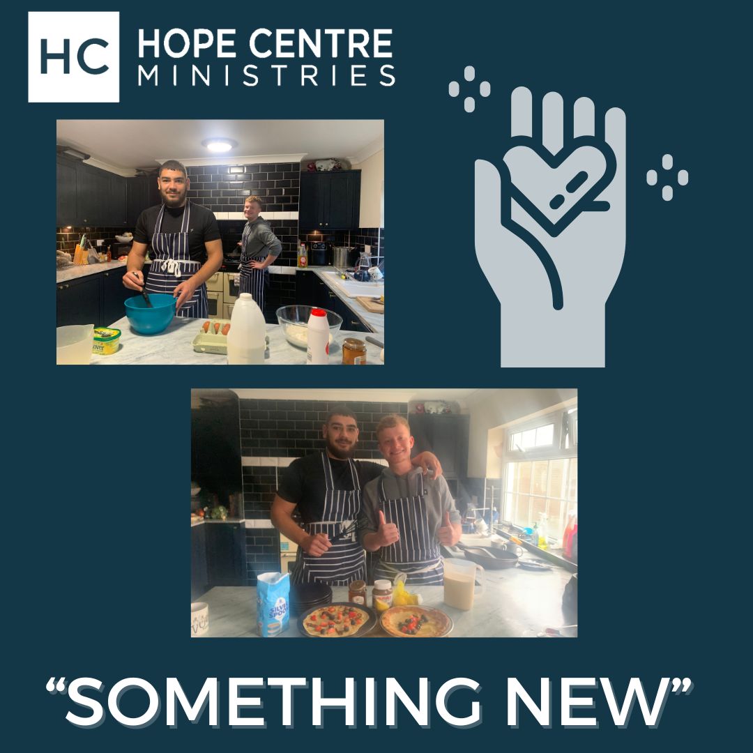 HopeCentreUK's tweet photo. Our weekly Wednesday enrichment program gives men an opportunity to develop new skills in financial literacy, music or cooking. This week, our residents embraced their inner chefs, crafting homemade pancakes from scratch. Using fresh ingredients! https://t.co/p8vsAeYgKH