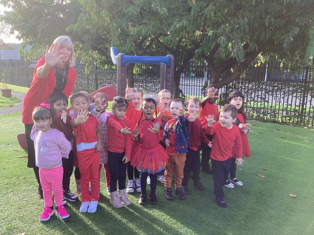 StDavidsCiWPrm's tweet photo. We are wearing red today and saying โNoโ to racism #stdavidsciwTaffFawr #stdavidsciwHealthandWellbeing #stdavidsciwEthicallyInformed #WRD24(https://t.co/60vjvYr4Wx) https://t.co/hmAduKKij2