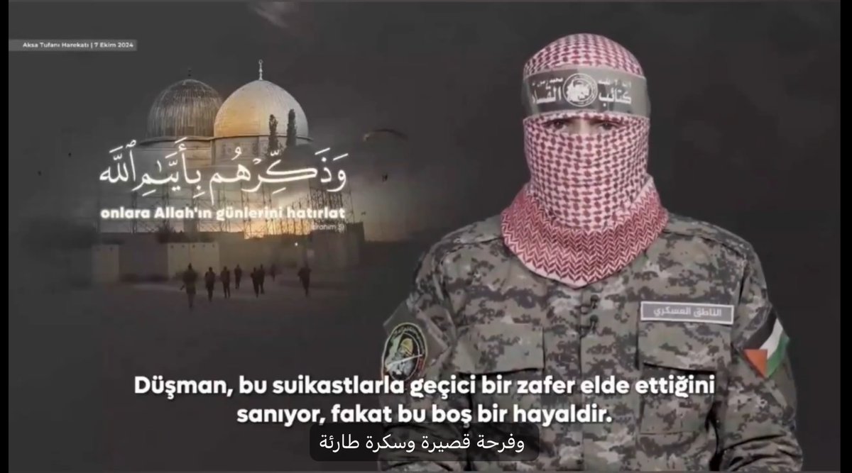 abdkadioglu's tweet photo. Yarın tarih kitapları İsrail’in yıkılış ve Filistin topraklarından süpürülüşünü yazarken İzzettin el-Kassam ile söze başlayacak ve nice büyük komutanı, lideri ve destan yazan mücahitleri anlatacak. https://t.co/X9JtJGnHzK