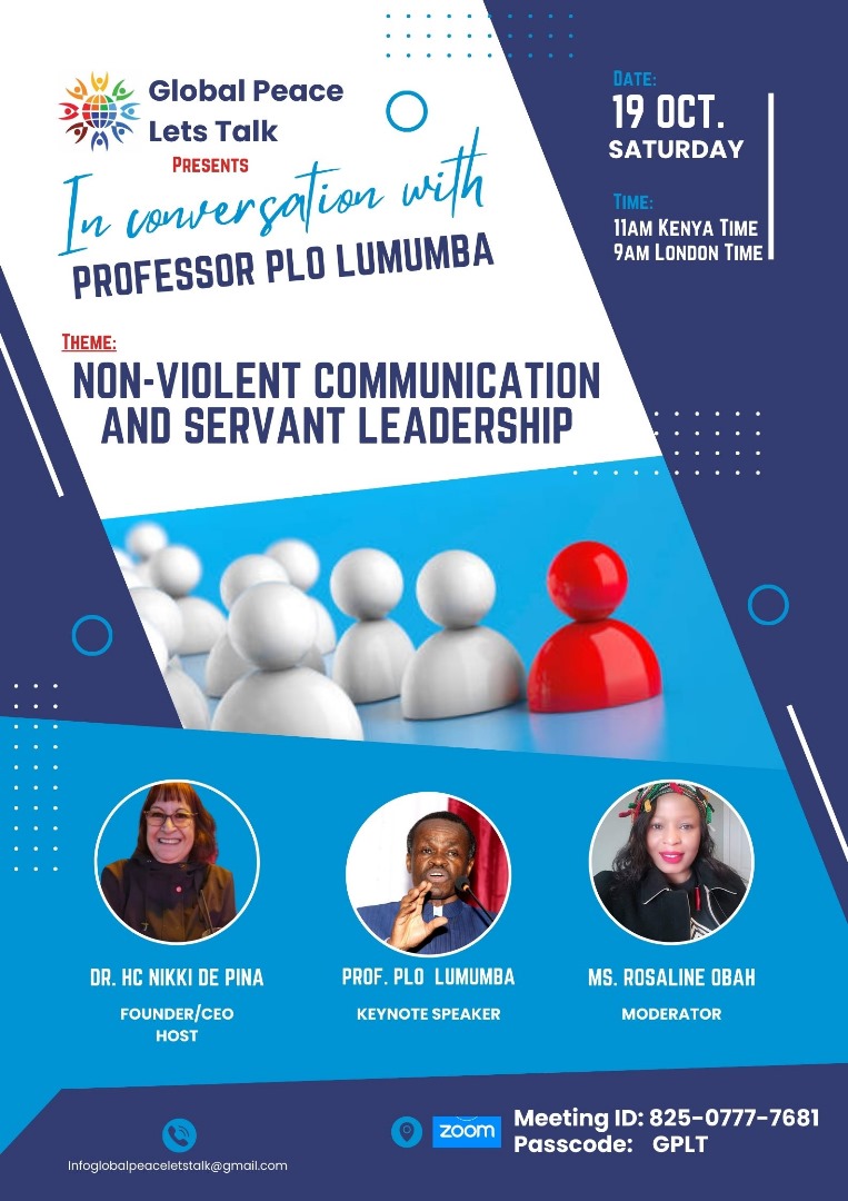 🚨 Don’t Miss Out! 🚨

Join us TOMORROW for a powerful conversation with Prof. PLO Lumumba on Non-Violent Communication &amp; Servant Leadership 🌍✨.

🗓️ Oct 19 | ⏰ 1-hour event
🔗 Register now: docs.google.com/forms/d/e/1FAI…