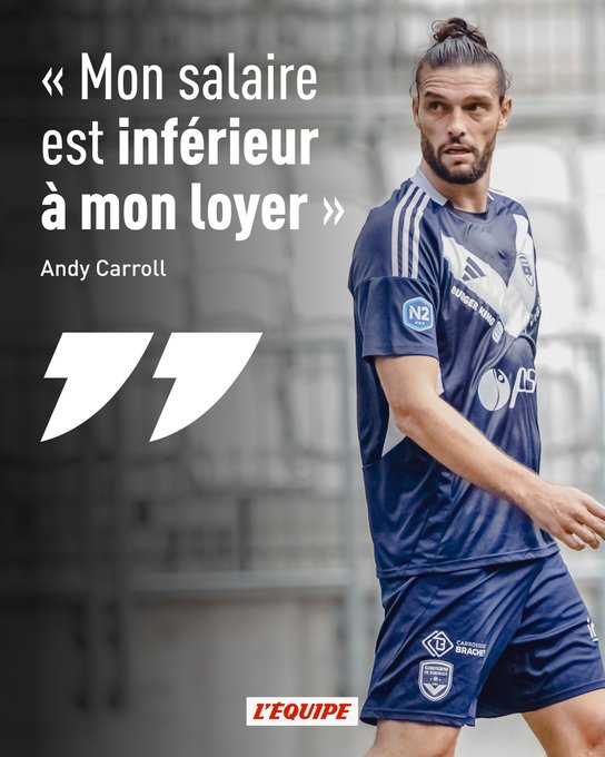 Andy Carroll : « Mon salaire est inférieur à mon loyer »