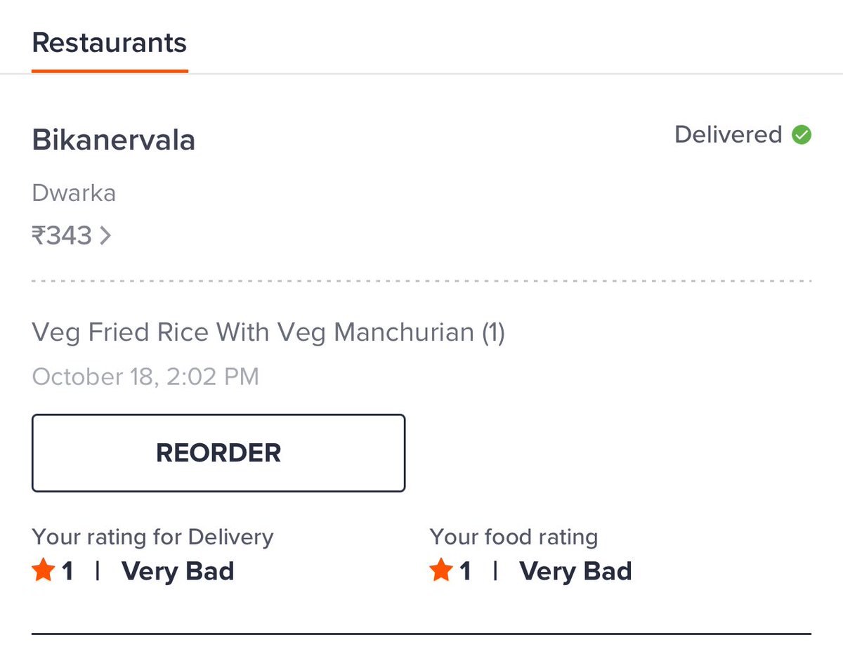 ⁦<a href="/Swiggy/">Swiggy</a>⁩ delivers rice by ⁦<a href="/BikanervalaIN/">Bikanervala</a>⁩ Dwarka without cutlery and says its your problem you didnt order burger instead!