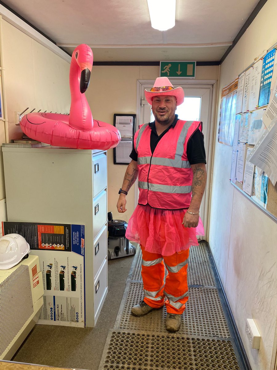 MonkPlantHire's tweet photo. 🩷 It’s Wear Pink Day for Breast Cancer Now 🩷
This is one our drivers Google embracing the pink with his Flamingo 🦩! 
If you see him out and about today be sure to give him a honk on your horn!! 🩷 https://t.co/MlG223fg6j
