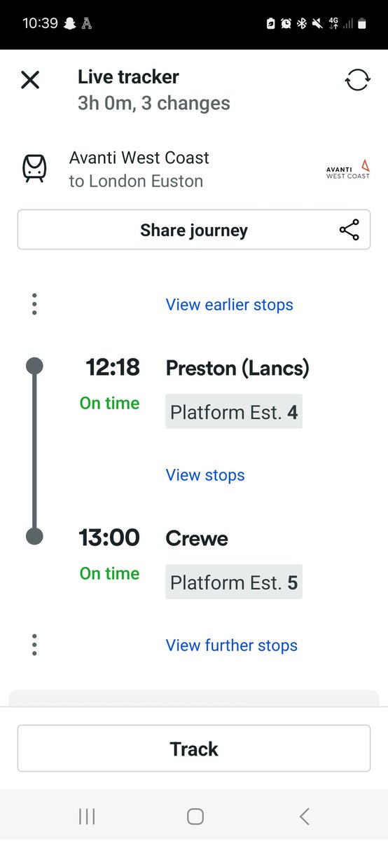 Liberotion's tweet photo. @AvantiWestCoast Hi, was supposed to travel between Carlisle and Nottingham leaving 10:06. Im now currently on the 10:35 transpennine train to preston, is the rest of this journey all covered by ticket acceptance? https://t.co/Ov1WqEIFRJ