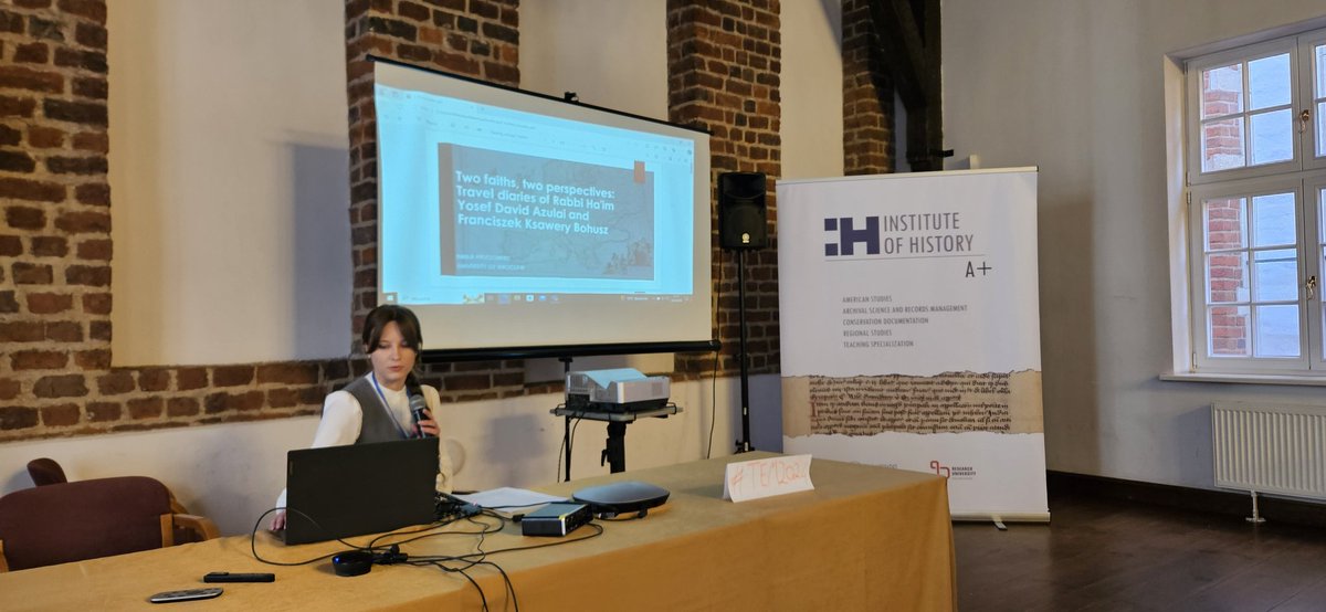 Emilia Hruszowiec concludes session 5 of #TEM2024 with her paper "Two faiths, two perspectives: Travel diaries of Franciszek Ksawery Bohusz and rabbi Haim Yosef Azulai"
#travel #history #Jewish #Christian