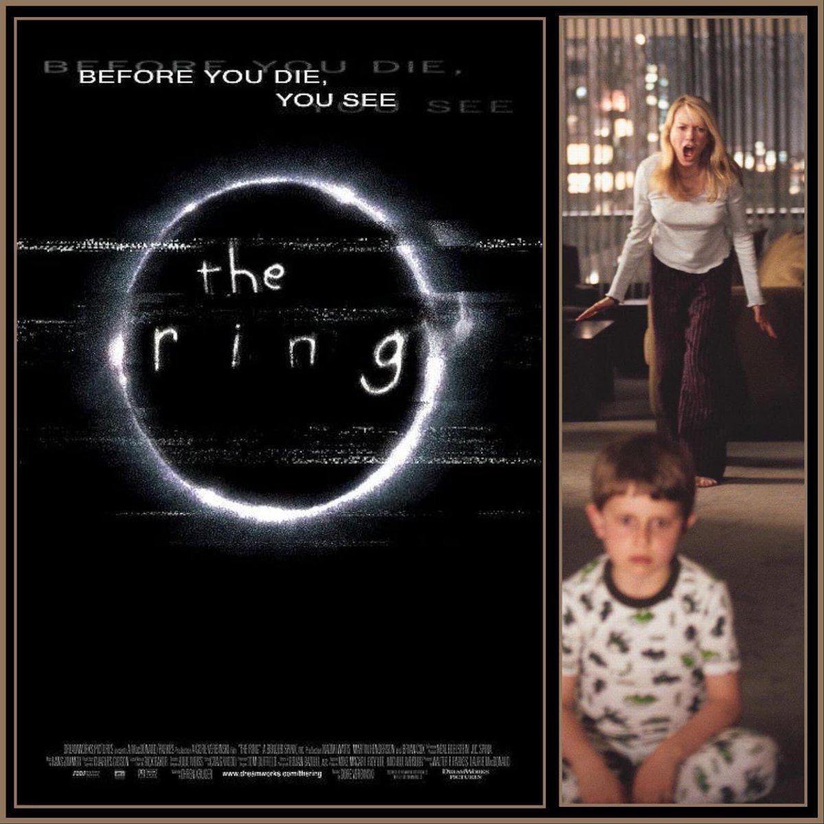 OfficialSQC's tweet image. The Ring was released on this day of 2002. 

Directed by Gore Verbinski.

Starring: Naomi Watts, Martin Henderson, Brian Cox, Daveigh Chase, Amber Tamblyn, Rachael Bella. 

#thering #naomiwatts #samaramorgan