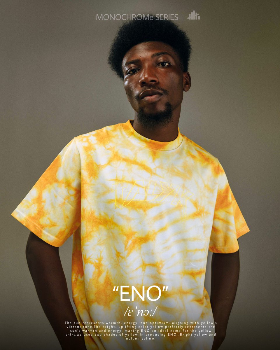 talykng's tweet photo. “ENO”
meaning yellow in Idoma language. 

ENO tee and sleeveless are now available for pre-order!

Photographer: @gildachomo
Model: @Killiraph

#talykmonochromeseries #talyknative https://t.co/Cohb9iWnhG