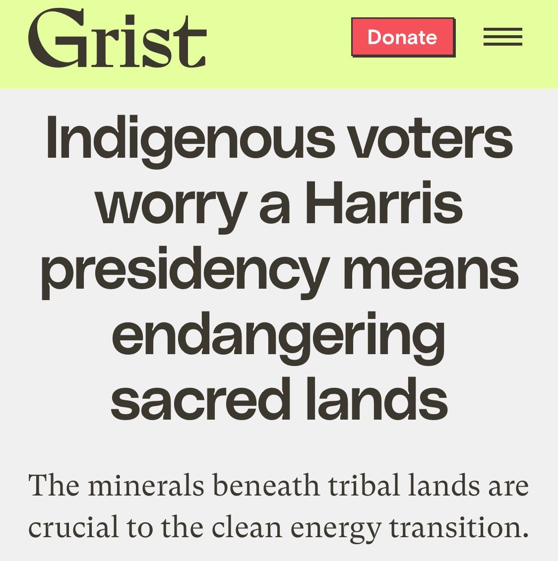 As we celebrate Indigenous Day this week, let's remember that we can't let the so-called “green transition” plunder sacred lands. 

To survive, we must end hyper-consumption and embrace a community spirit of frugality, as humans have always done in times of disaster.