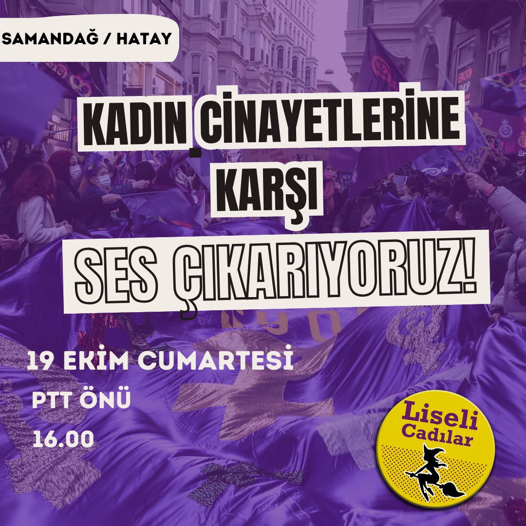 📍Samandağ

Artan kadın cinayetlerine, erkek şiddetine ve ataerkil sisteme karşı çıkmak için Samandağlı liseli kadınları sıralardan sokağa çağırıyoruz.

Bu ataerkil düzene karşı gelin “Ya Hep Beraber Ya Hiç Birimiz!” diyelim.