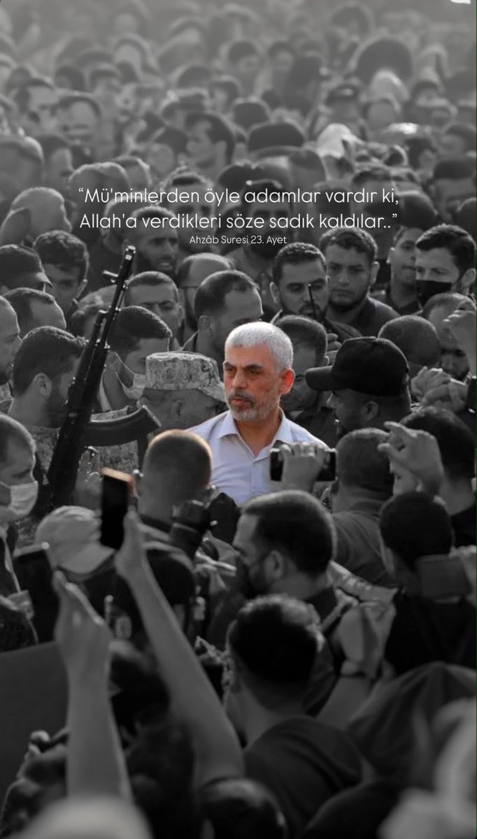 malicevheri's tweet photo. "Ölümden korkuyorum! Yatağımda yaşlı develer gibi ölmekten, kalp krizinden yada trafik kazasından ölmekten korkuyorum. Allah yolunda dinim, vatanım ve mukaddesatım için ölmekten korkmuyorum."

Zulme karşı direnen ve vatanı için şehit düşen Filistin’in yiğit evladı Yahya Sinvar’a Allah’tan rahmet diliyor,Başta Gazze halkı olmak üzere tüm İslam Alemi’ne başsağlığı diliyorum.