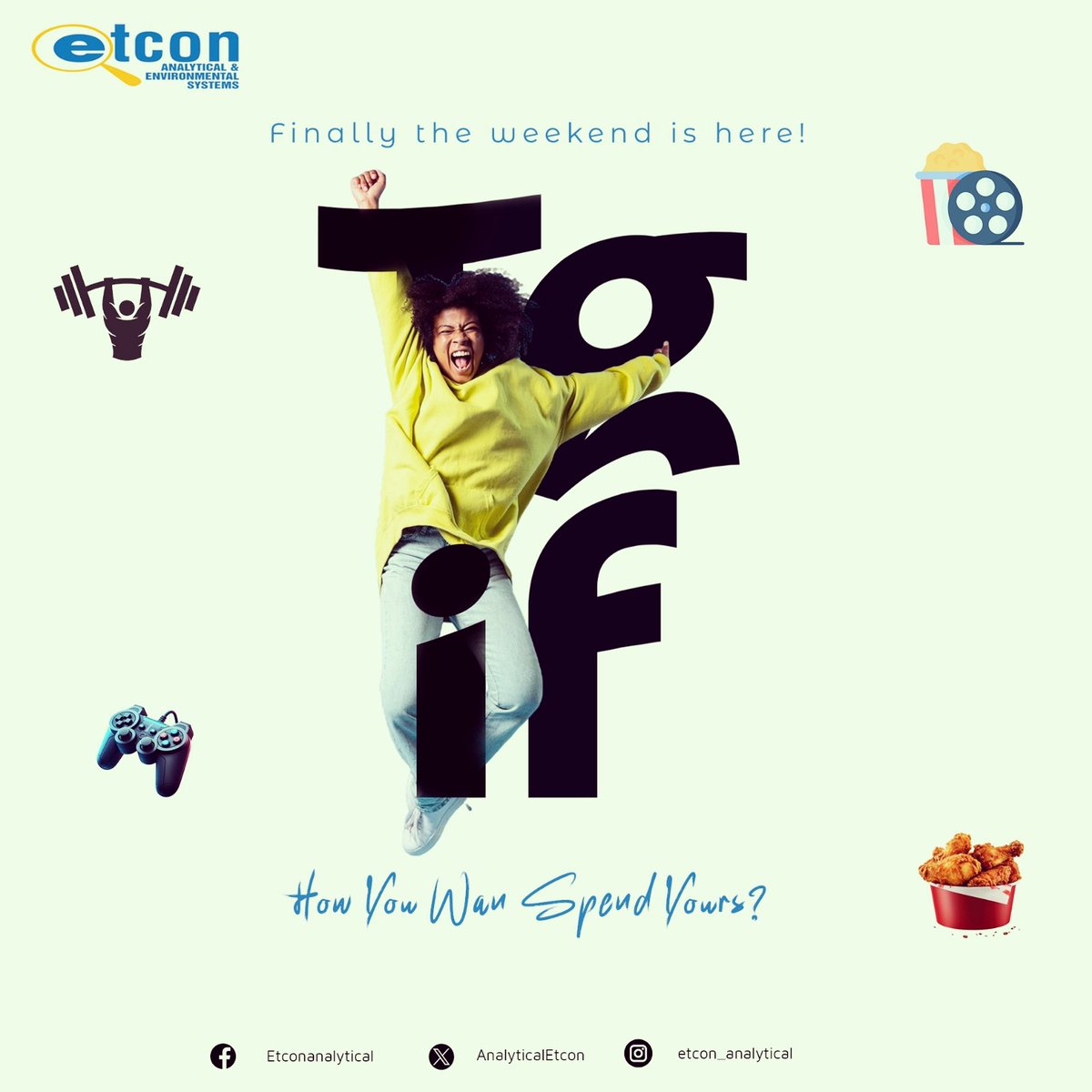 AnalyticalEtcon's tweet photo. Weekend is close by,
How you wan spend am?

#tgif #etcon #sales Liam Payne Wizkid #Hamas #Israel #FoodSafety https://t.co/ajKjGX0Uzr