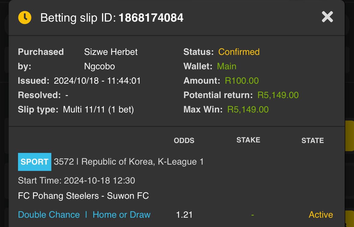 PoloB101's tweet photo. Market: Mixed🤘🏾
Odds : 51 Odds
⏰KickOff :@ 12H30- 23H45
🔗LINK: https://t.co/Kllnq7sF4b CODE: 487218
• Register_On👉🏾: https://t.co/I55MnL3eXN
• UsePromoCode: SIZWE50
to get FREE R50 Bonus voucher and
25 FREE spins
#TheBreakIsOver #LastTicket https://t.co/LS4w7IkBel