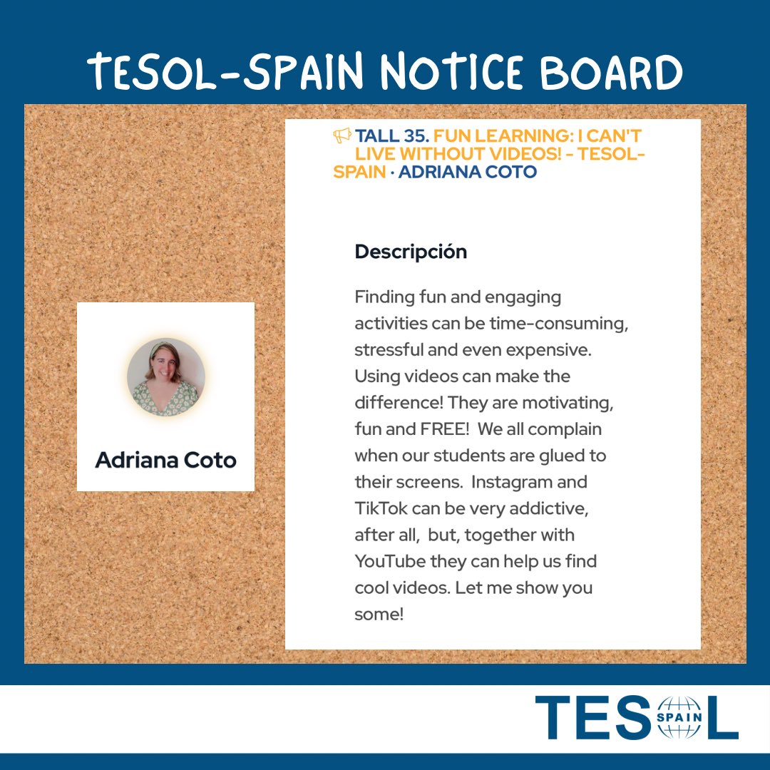 Carmen Arias, in charge of organising “TESOL-SPAIN 48th Annual National Convention”, and Adriana Coto, our Area Coordinator in Asturias and Social Media Manager will be there representing us
CIEB: cieb.es