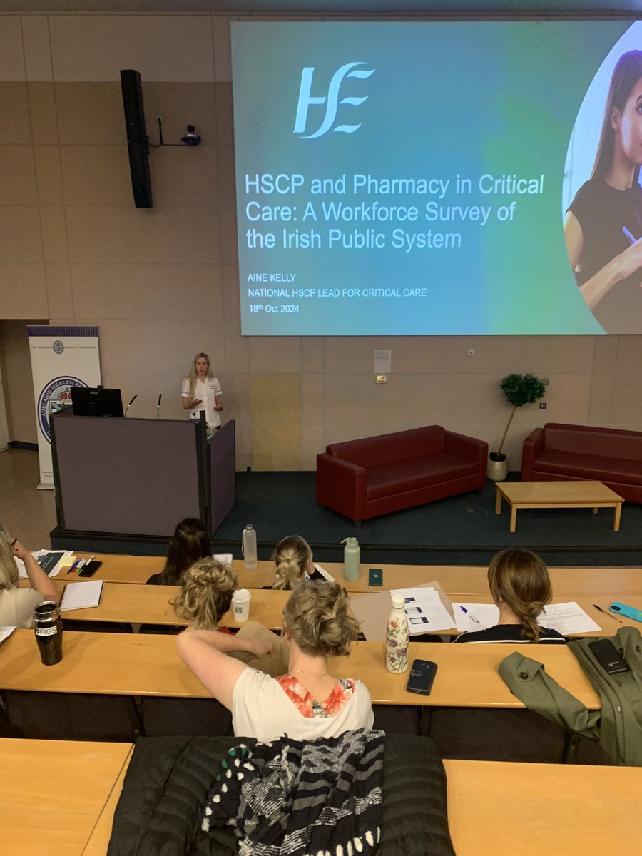 Our very own Aine Kelly speaking at today’s first ever Community of Practice Critical Care Occupational Therapist of Ireland Study Day.  She presented the results of the Workforce Irish Public Critical Care system survey. #COPCCOT