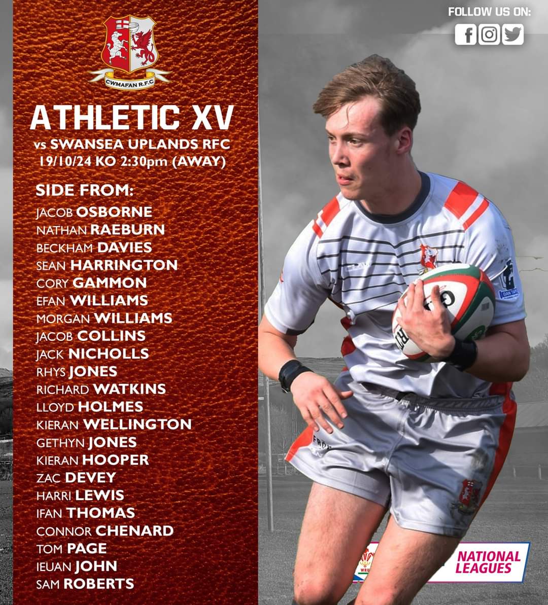 ***SQUAD ANNOUNCEMENT***

Both Senior sides are in action this weekend as the First XV welcome South Gower to the Welfare Ground once again, while our silver clad Athletic XV head to Swansea Uplands for a clash on the Common!

Both KO 2:30pm

<a href="/AllWalesSport/">All Wales Sport</a>