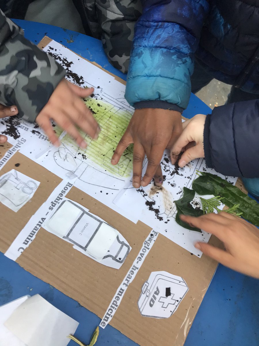 rootstofruitce's tweet photo. In WW1 children were drafted in to forage for items to help the war effort- nettles for uniform dye, deadly nightshade for eye medicine, fox gloves for heart medicine and lots more. @BarfordSchool year 6 conducted a safer version to serve King and Country! @rootstofruit202 ☠️ https://t.co/F8zOK0u71N