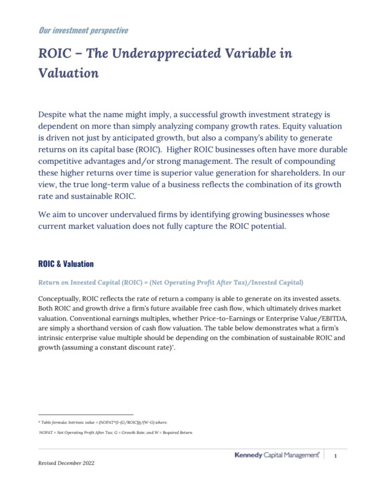 InvestInAssets's tweet image. ROIC - The underappreciated variable in valuation: