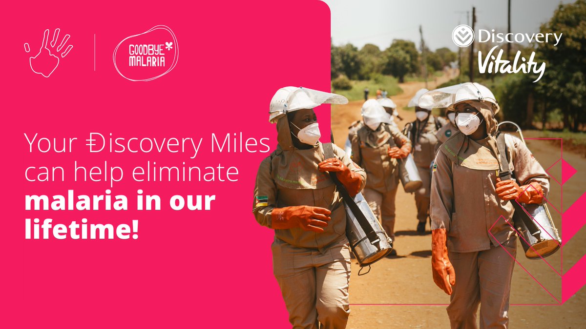 Make your mark to help end #malaria in Southern Africa. Donate your Ðiscovery Miles to @goodbyemalariaz through #VitalityMoveToGive from 14 October to 19 November. Here’s how: discv.co/GoodbyeMalaria
#LiveLifeWithVitality