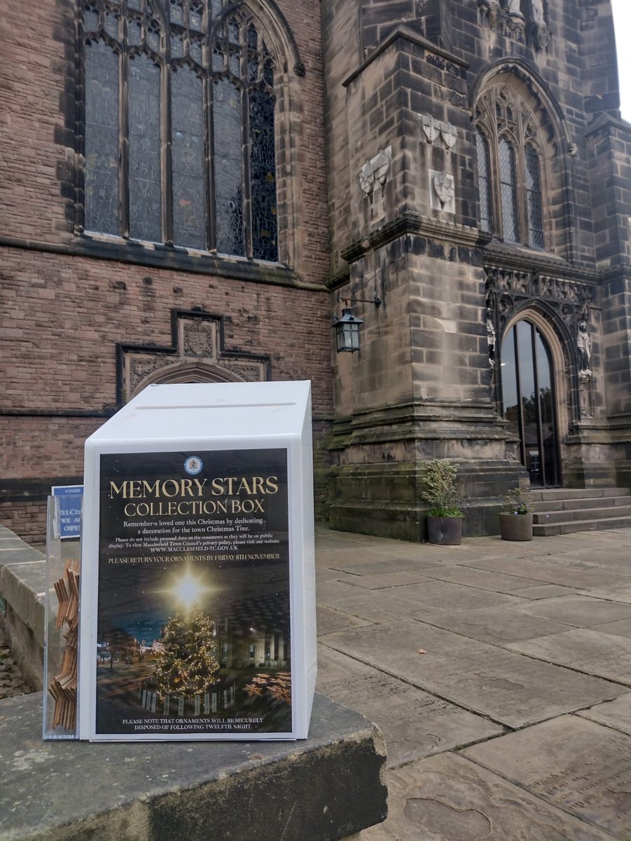 Memory stars are available at #Macclesfield Visitor Information Centre, St Michael's &amp; the Old Town Hall for anyone to pick up. You can write your message/decorate the star however you want.
Stars need to be returned by the 5th Nov
#MacclesfieldBetterTogether