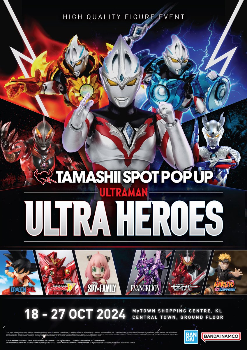 buzzpoptv's tweet photo. Sertai juga demo permainan kad ULTRAMAN Trading Card Game di acara 'Tamashii Spot Pop Up X Ultra Heroes 2024' untuk memenangi kad promo foil Ultraman Zero yang eksklusif!

#UltramanTCG #UltramanTradingCardGame #TamashiiSpotPopUp2024 https://t.co/Aslk0B7HuG