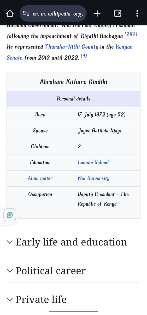 Pale Wikipedia update iko mbele kuliko Kenya parliament#DeputyPresident