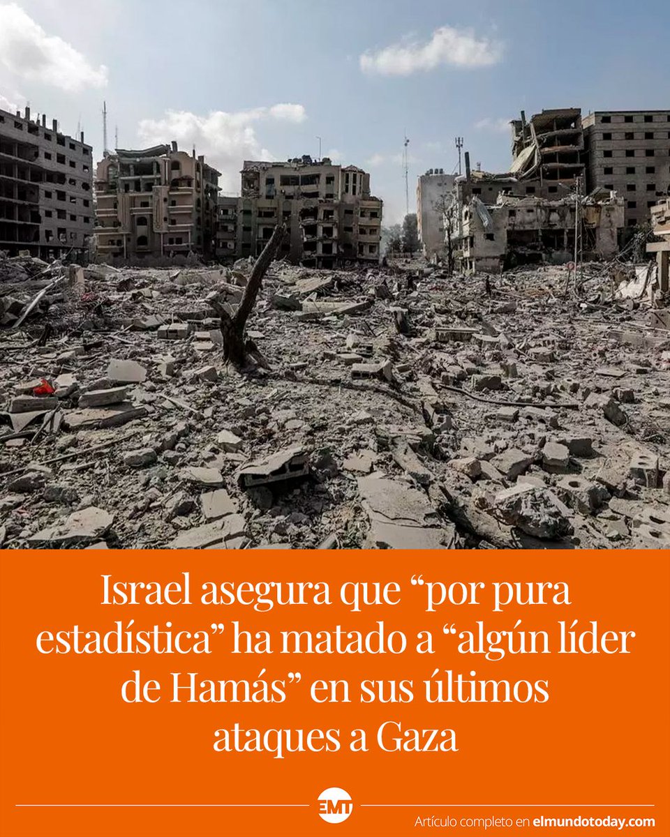 elmundotoday's tweet photo. Israel asegura que “por pura estadística” ha matado a “algún líder de Hamás” en sus últimos ataques a Gaza  https://t.co/FS9Gus4ww5 https://t.co/G7oLAJANBy