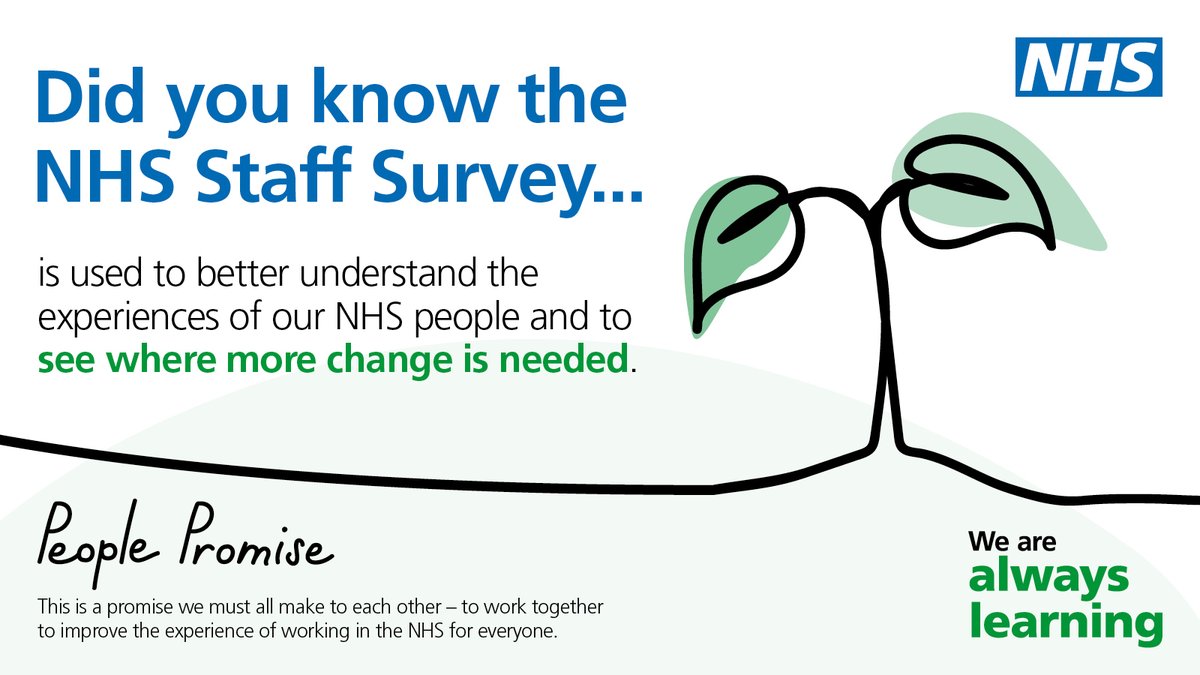 By completing the NHS Staff Survey, you can say in confidence what matters to you and where change is needed. #NSS2024 is your chance to share your experiences anonymously. 

Look out for the invite from your employer.