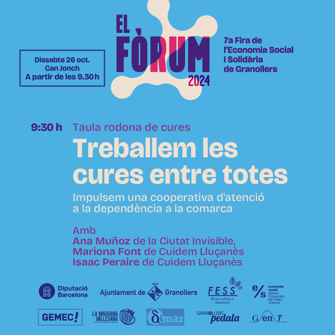 El 26 d'octubre, a <a href="/CanJonch/">CanJonch.CC Pau</a>, teniu una cita amb les cures, la cultura i el cooperativisme i amb les companyes de <a href="/pol_lenedicions/">pol·len edicions</a> @bruna_coop i <a href="/EbriKnight/">Ebri Knight</a> ❤️‍🔥