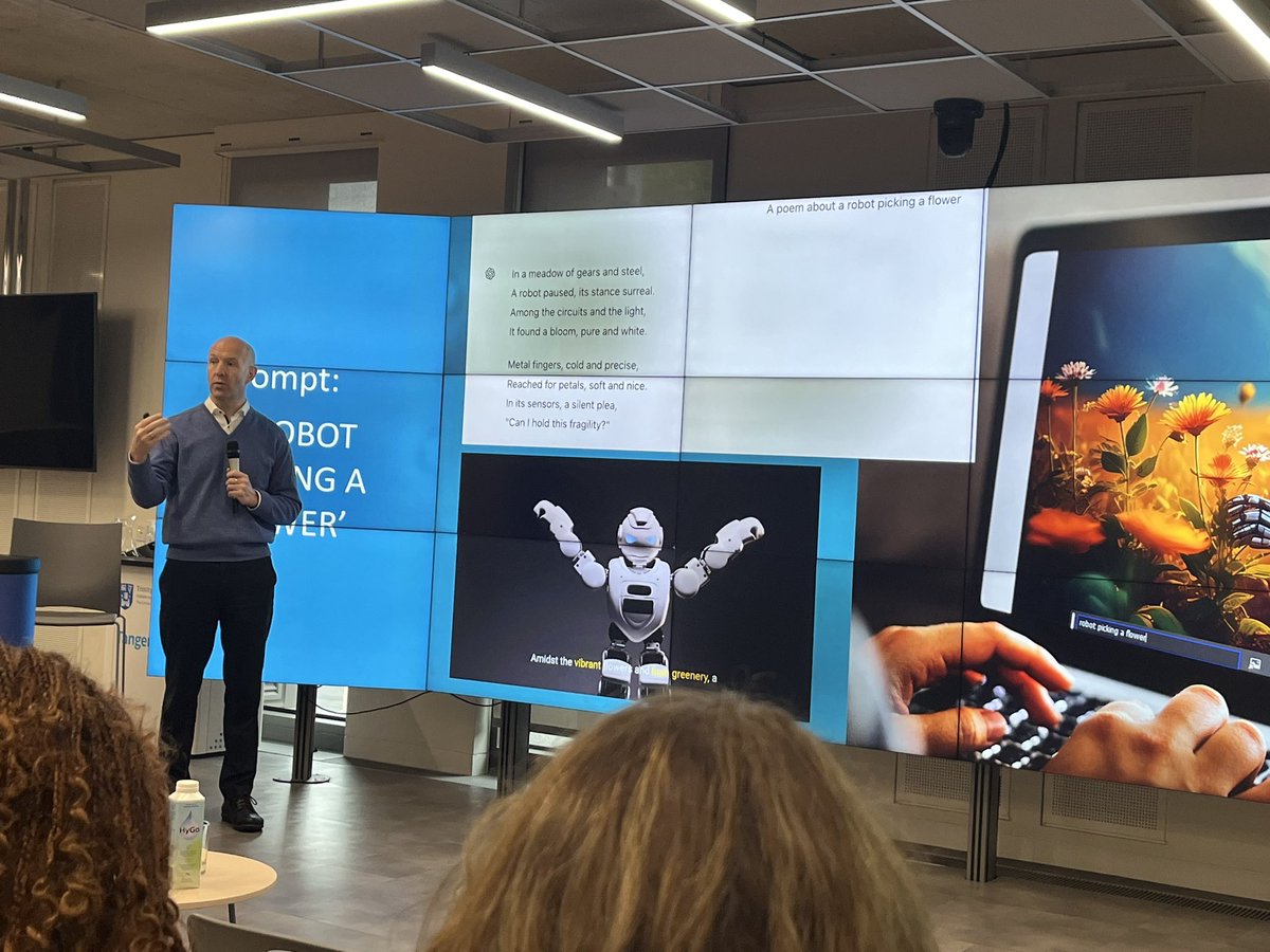AdaptCentre's tweet photo. ADAPT Director John Kelleher @johndkelleher explains #GenAI for @tcddublin #AcademicIntegrityWeek @TCDPortal https://t.co/SB6JXQ5PEt