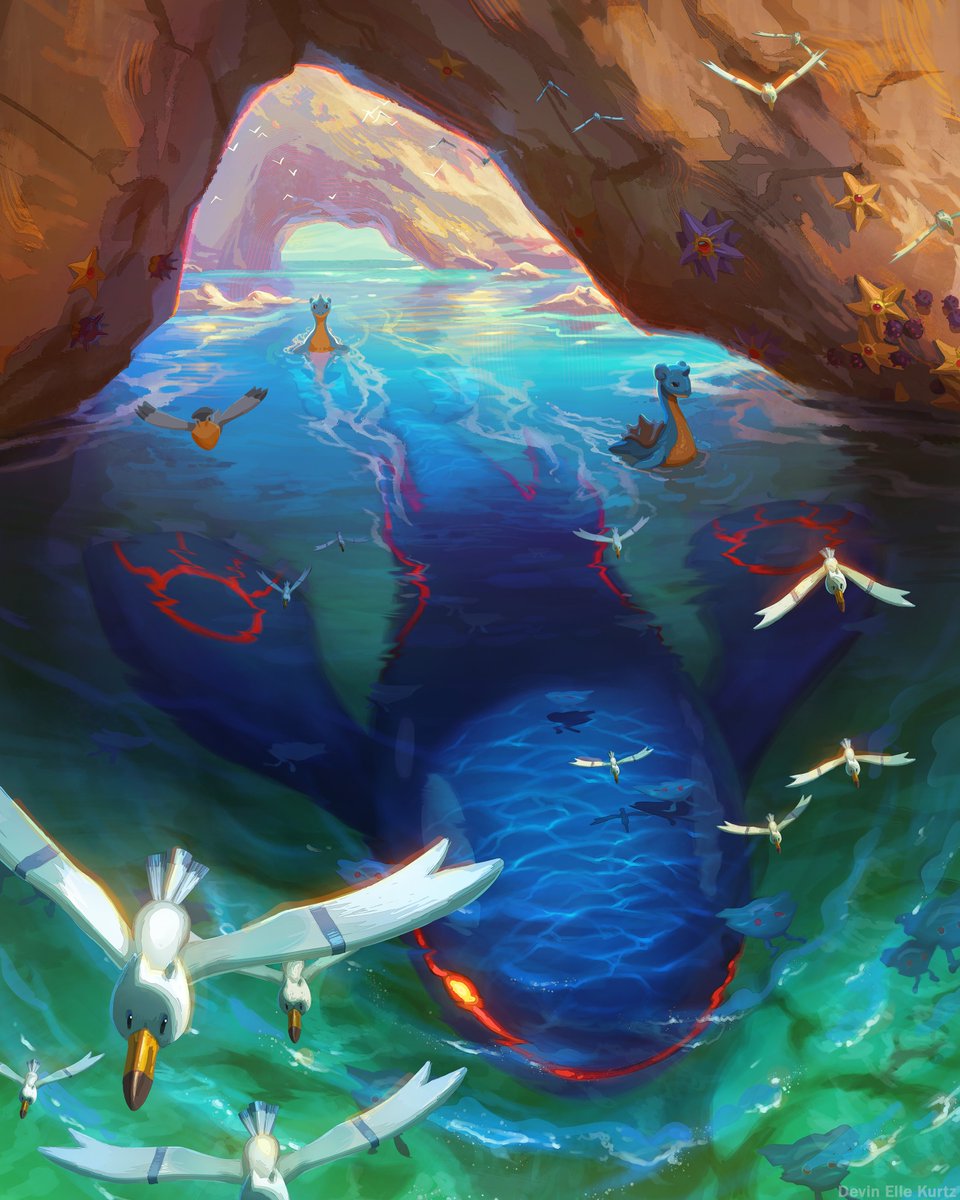 untitledanim8's tweet photo. morning swim 🌊

artwork provided to us by @DevinElleKurtz 

#kyogre #pokemon https://t.co/R9uPDJpbXD