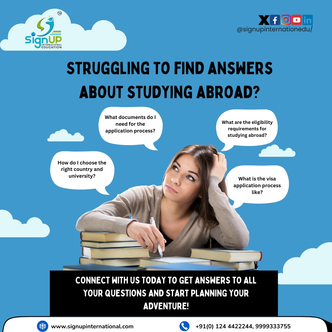 signupintledu's tweet photo. Struggling to find answers about studying abroad? 🤔✨ We’re here to help! Get guidance on choosing the right country and university, understanding the application process, visa requirements, and eligibility criteria.

Connect with us today and start planning your adventure! 🗺 https://t.co/mZFfgBJan8