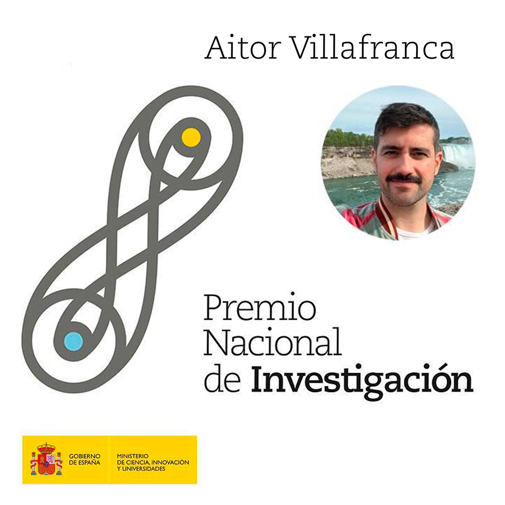 Nuestro compañero Aitor Villafranca ha sido galardonado con el Premio Nacional de Investigación para Jóvenes -con edad máxima de 40 años-, en la modalidad de Transferencia de conocimiento.