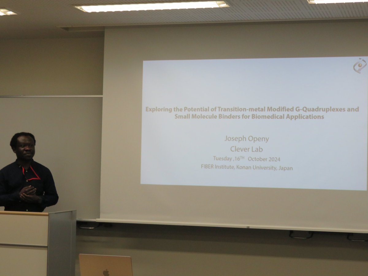 shtakaha's tweet photo. Dr Joseph Openy from TU Dortmund is visiting @konanfiber for the exchange program. @guido_clever 
Great talk! https://t.co/Dqe5kxvEZi