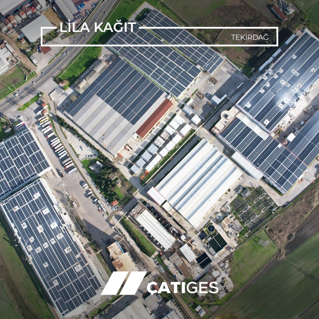 Net-Zero vizyonuyla yenilenebilir enerji dönüşümü <a href="/lilakagit/">Lila Kağıt</a> Tekirdağ/Çorlu fabrikası ÇATIGES'i, 15,3 MWp kapasite ile güneşten elektrik üretmeye başladı.

Proje Yatırımcısı: Lila Kağıt
Proje Lok.: Tekirdağ/Çorlu
Proje Kap.: 15.3 MWp
Panel: <a href="/alfasolarenerji/">Alfa Solar Enerji</a>
Inverter: @huawei