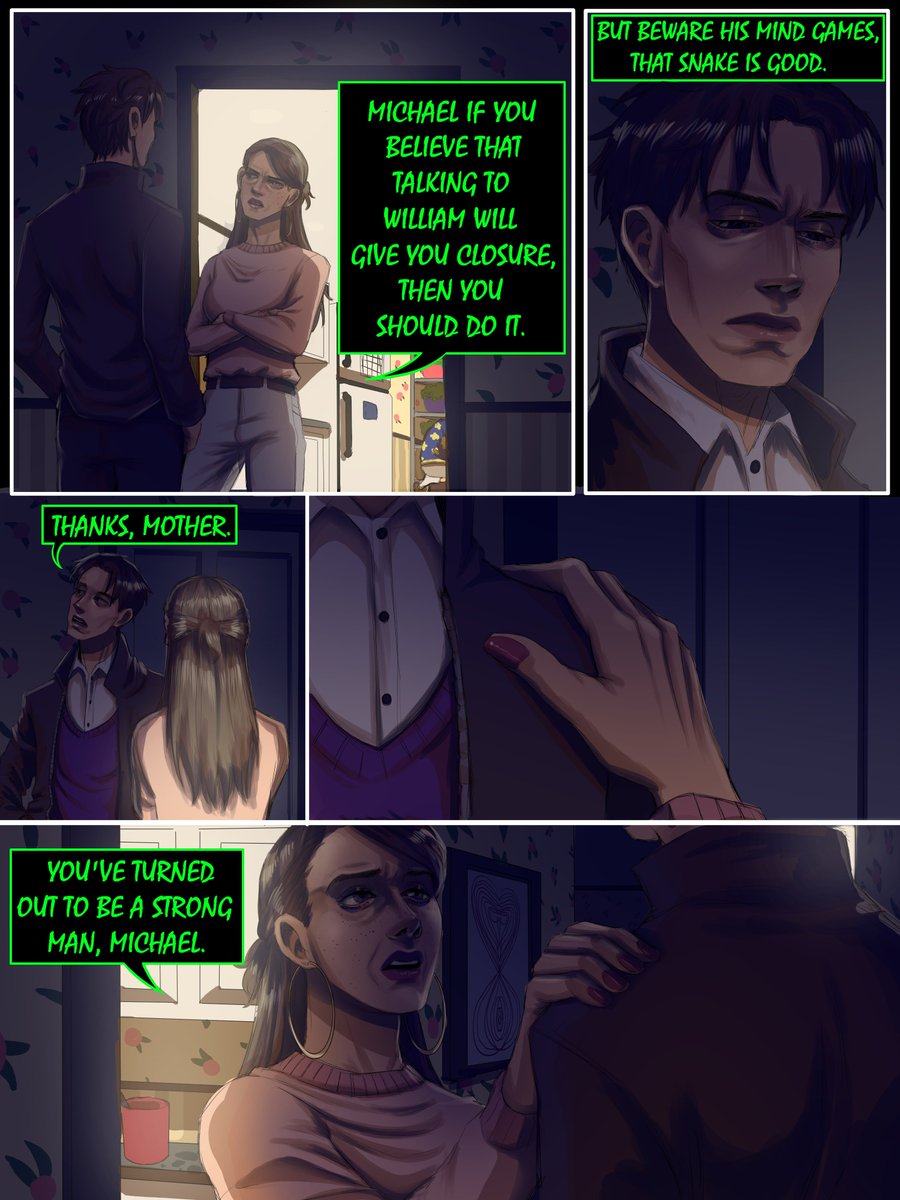 DnMComic's tweet photo. Chapter 3: “Homecoming”

pg. 28

Artist: @BillyBubone

Tags: #FNAF #fnafart #webcomic #fnafcomic #fivenightsatfreddys #MichaelAfton #mikeschmidt #sisterlocation #dianaschmidt https://t.co/mAnuEiPXBC