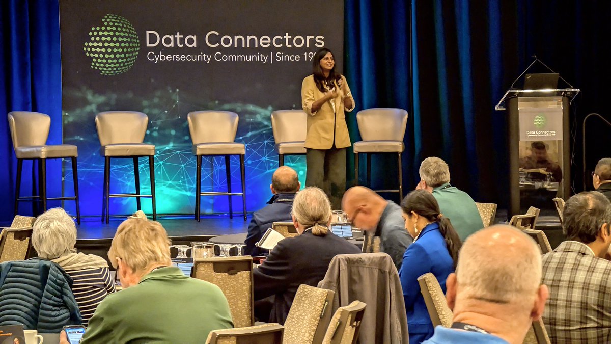 manageengine's tweet image. Hello from the Data Connectors Cybersecurity Community conference in Vancouver! Our session on the top cyberattack vectors was a full house! We thank you for stopping by our booth. #DataConnectors