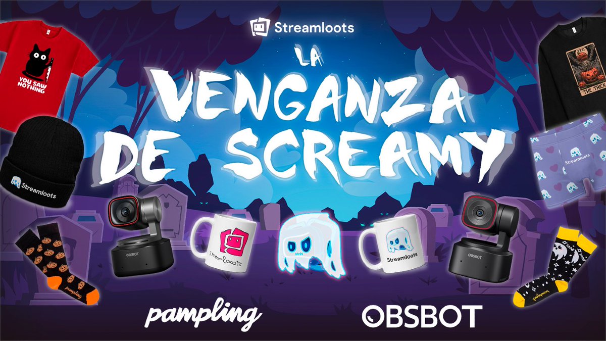 streamlootsES's tweet photo. 🎃 EVENTO DE HALLOWEEN 2024 👻

Vuelve La Venganza de Screamy, donde podréis ganar +75 PREMIOS, incluyendo productos de @OBSBOT_Official y @PamplingNews 😈

Cada compra en Streamloots otorga al Streamer y al Viewer tickets, que equivalen a participaciones en el sorteo! 🎟️ https://t.co/OeQzX0qjlU