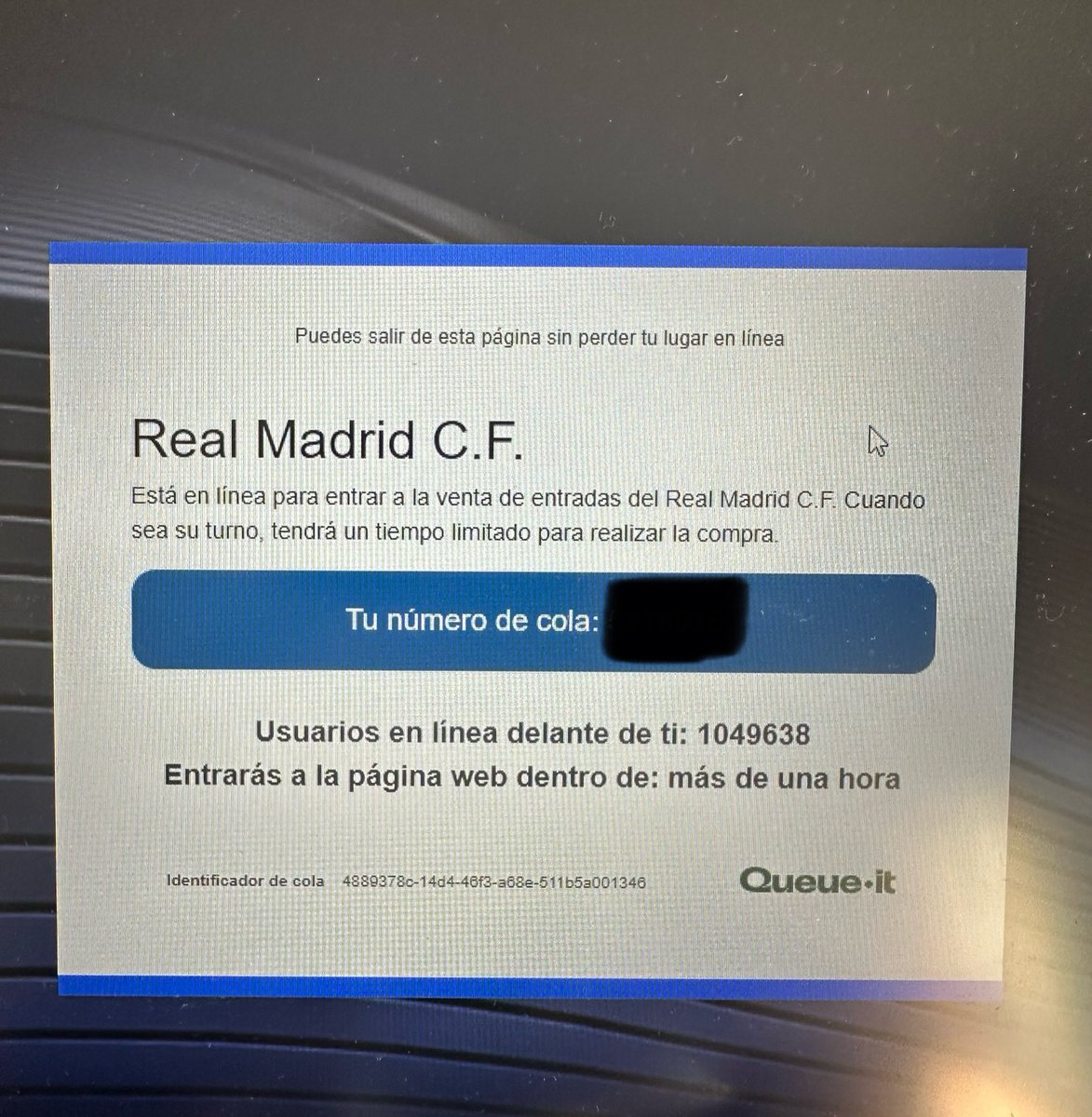 rrgrrd's tweet photo. @soymadridista Es una vergüenza. Has conseguido entrar a la compra? A ti al menos te sale 2min de espera pero a mí más de 1h después de llevar 30’ esperando. Es algo que se debería abordar en las asambleas…además, si solo es venta para socios por qué puede acceder todo el mundo a esa cola? https://t.co/oaCcNXUnHc