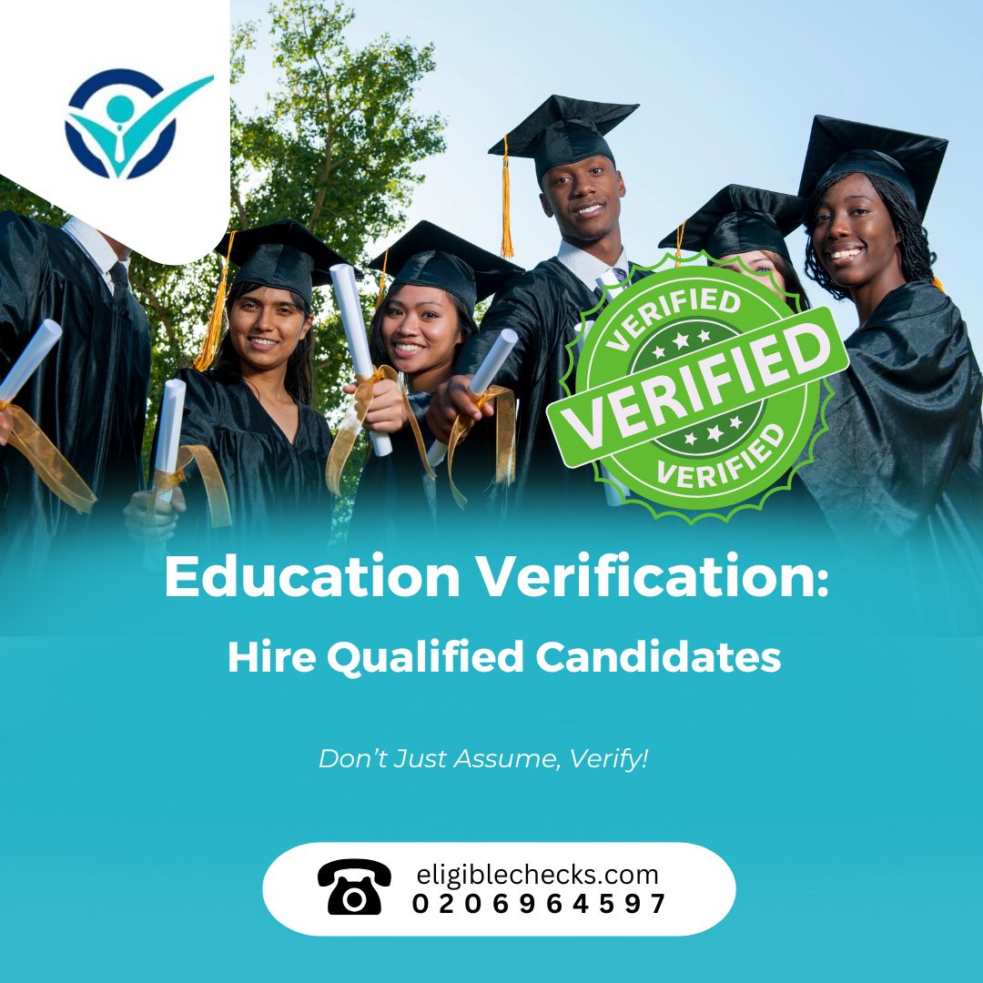 eligiblechecks's tweet image. Education verification ensures your candidates have the qualifications they claim. Hire smart, hire qualified. 🎓 
#EducationVerification #EligibleChecks